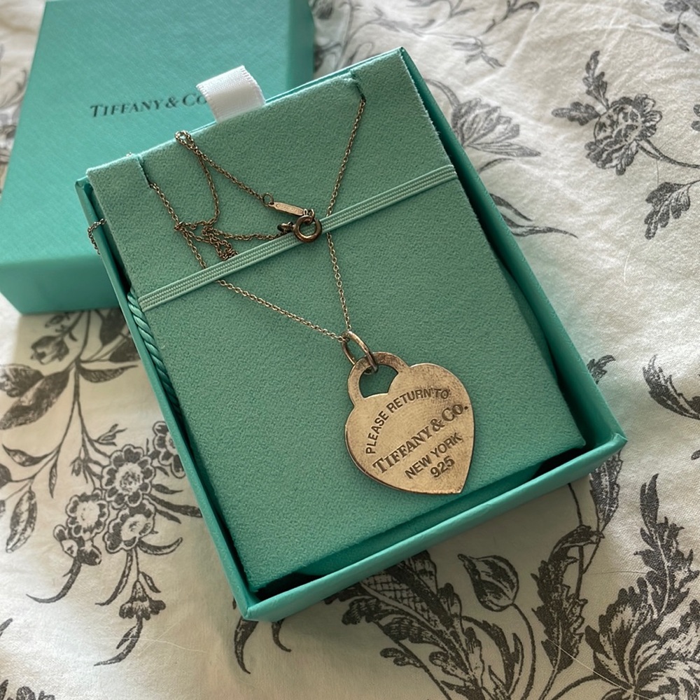 Engraved Large Tiffany & Co Heart Pendant